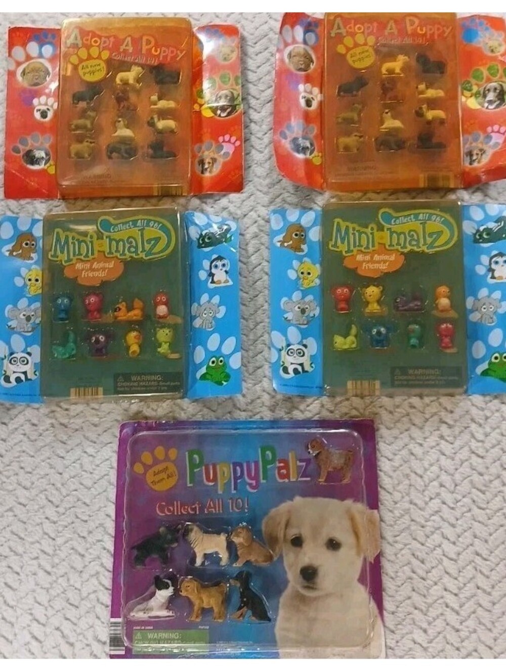 2 Adopt a Puppy - 2 Mini Malz - 1 Puppy Palz - Gumball Vending Machine Display